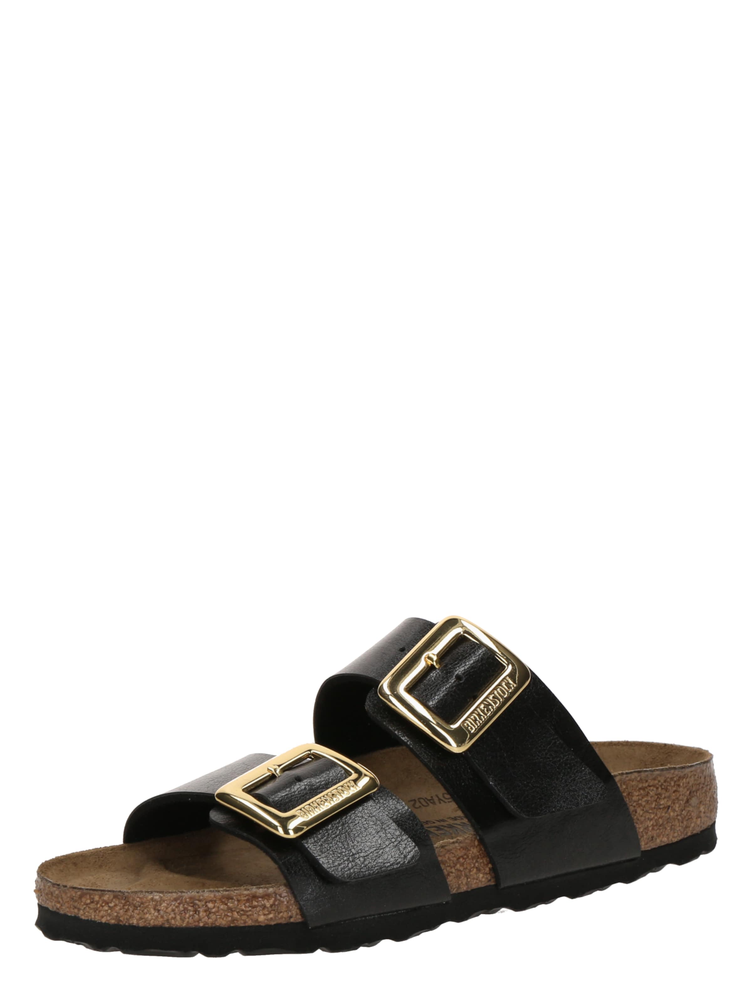 BIRKENSTOCK Чехли 'Sydney' в черно: отпред