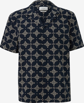 s.Oliver Regular Fit Hemd in Blau: Vorderseite
