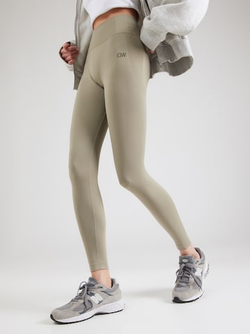 Skinny Pantalon de sport ICANIWILL en vert : devant