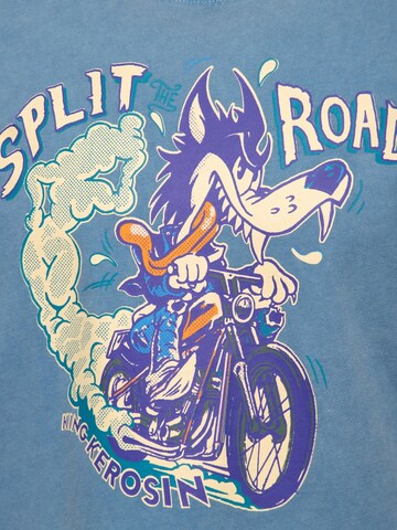 King Kerosin Shirt 'Split The Road' in Blue