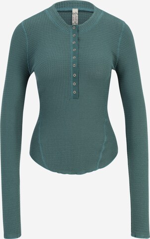 Free People Shirt 'ONE OF THE GIRLS ' in Green: front