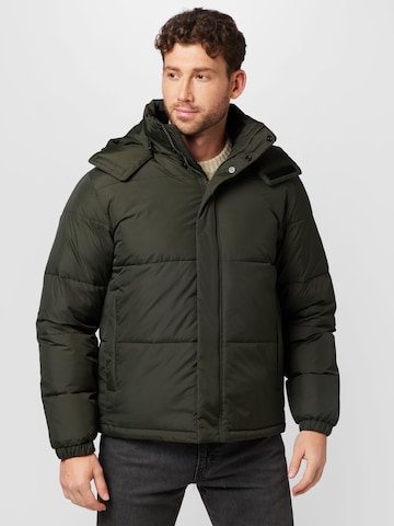 !Solid Winter Jacket in Green: front