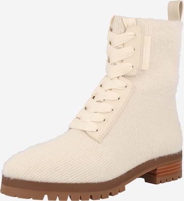 Kate Spade Lace-Up Ankle Boots 'MERIGUE' in Beige: front