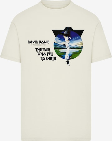 F4NT4STIC Shirt 'The Man Who Fell To Earth David Bowie' in Beige: front