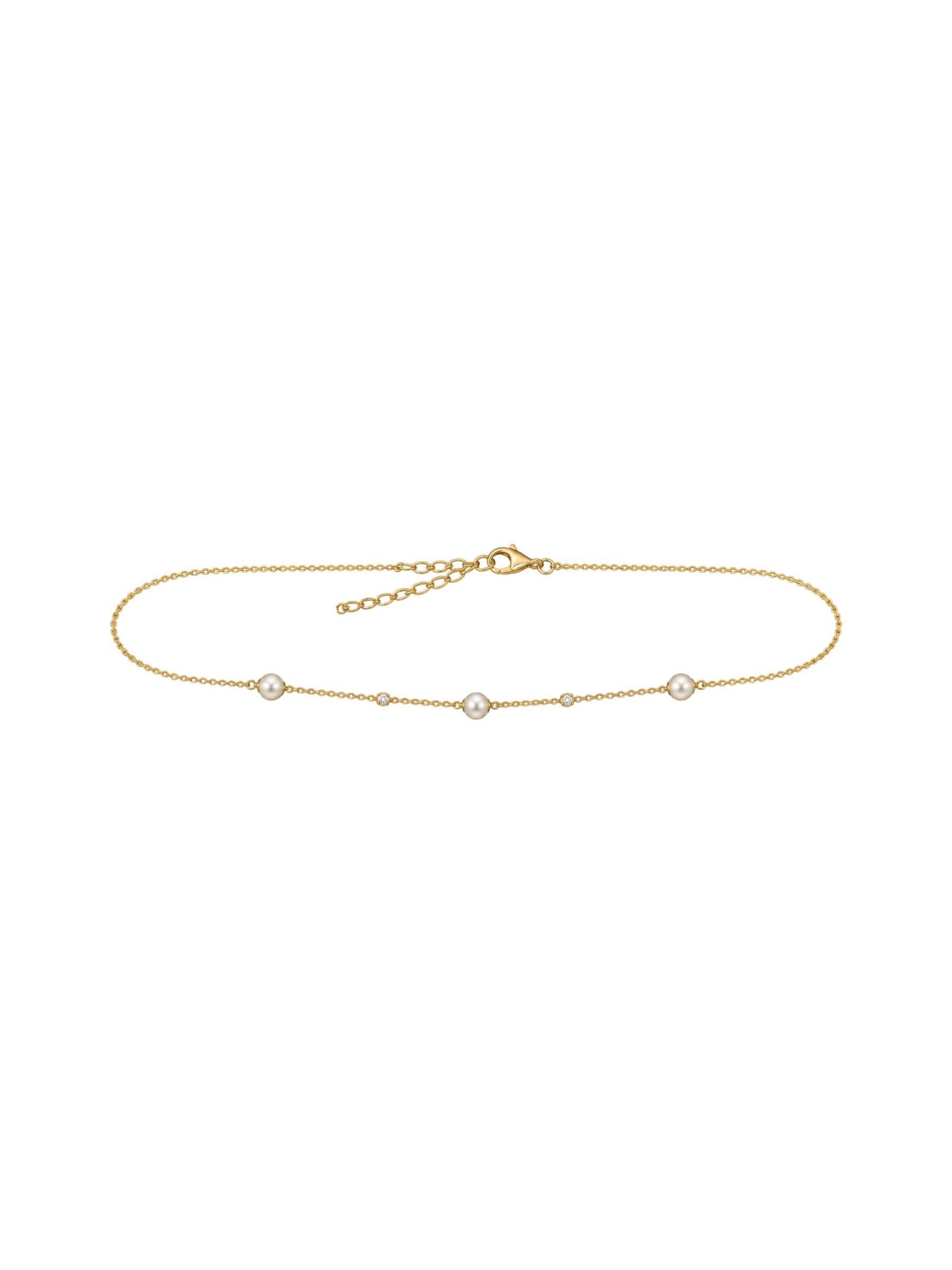Thomas Sabo Kette 'Vergoldete Halskette mit Süßwasserperlen & Zirkonia'‌‌‌‌‌‌‌‌ in 45 cm in gold, Produktansicht