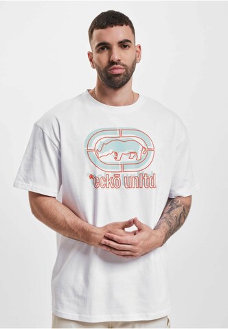 T-Shirt Ecko Unlimited en blanc : devant
