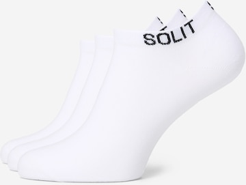 Chaussettes 'Classic Bamboo (wit)' SOLIT socks en blanc : devant