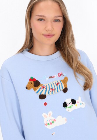 MYMO Sweatshirt 'Pop' in Blue