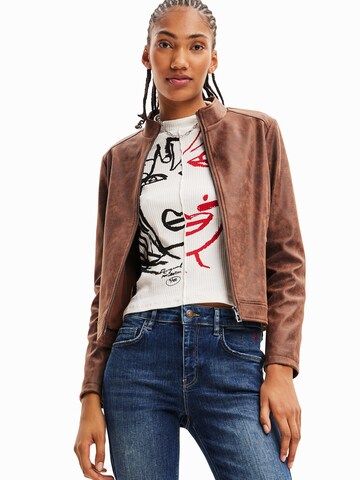 Desigual Between-Season Jacket in Brown: front