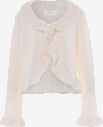 aleva Knit Cardigan in White: front