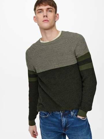 Only & Sons Sweater in Green