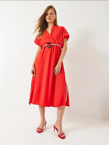 Bianco Lucci Jurk in Rood