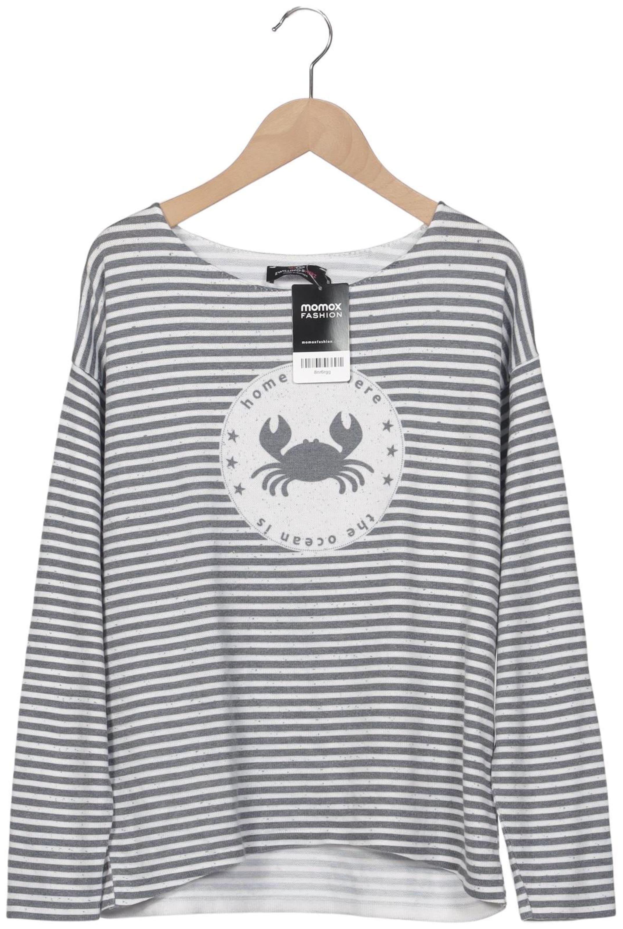 Zwillingsherz Pullover S in Grau: Vorderseite