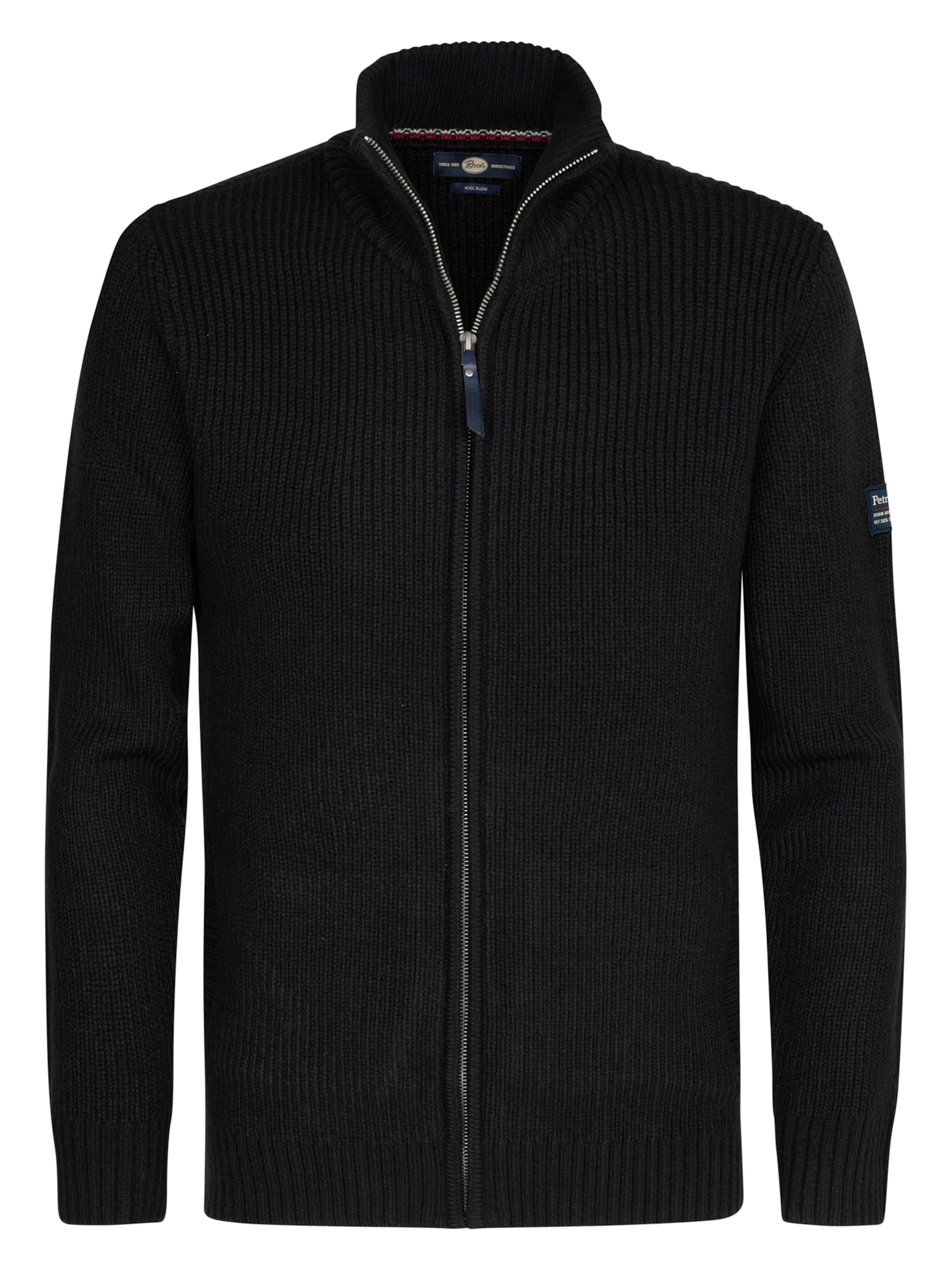 Petrol Industries Вязаная кофта в Черный: спереди