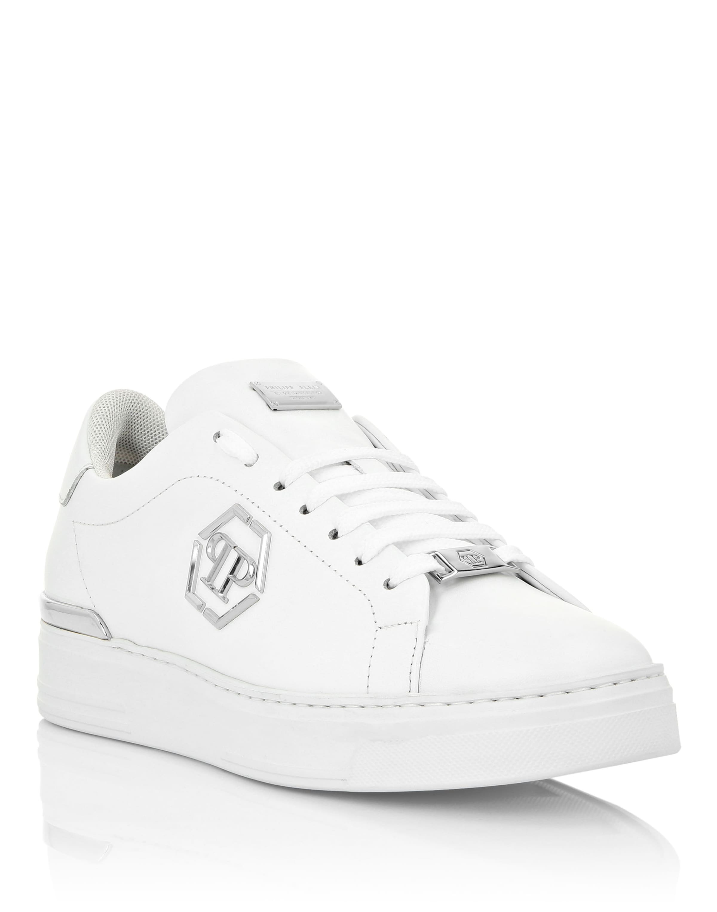 Philipp Plein Sneakers laag 'Hexagon' in Wit: voorkant