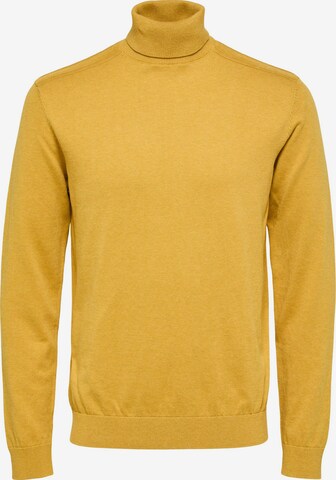 Pull-over 'Berg' SELECTED HOMME en jaune : devant