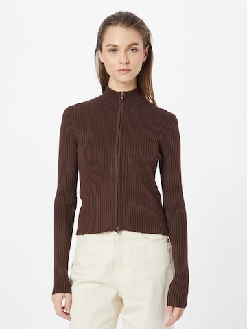 Envii Knit cardigan 'BLAISE' in Brown: front