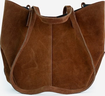 lePelou Shoulder Bag 'TESSA' in Brown: front