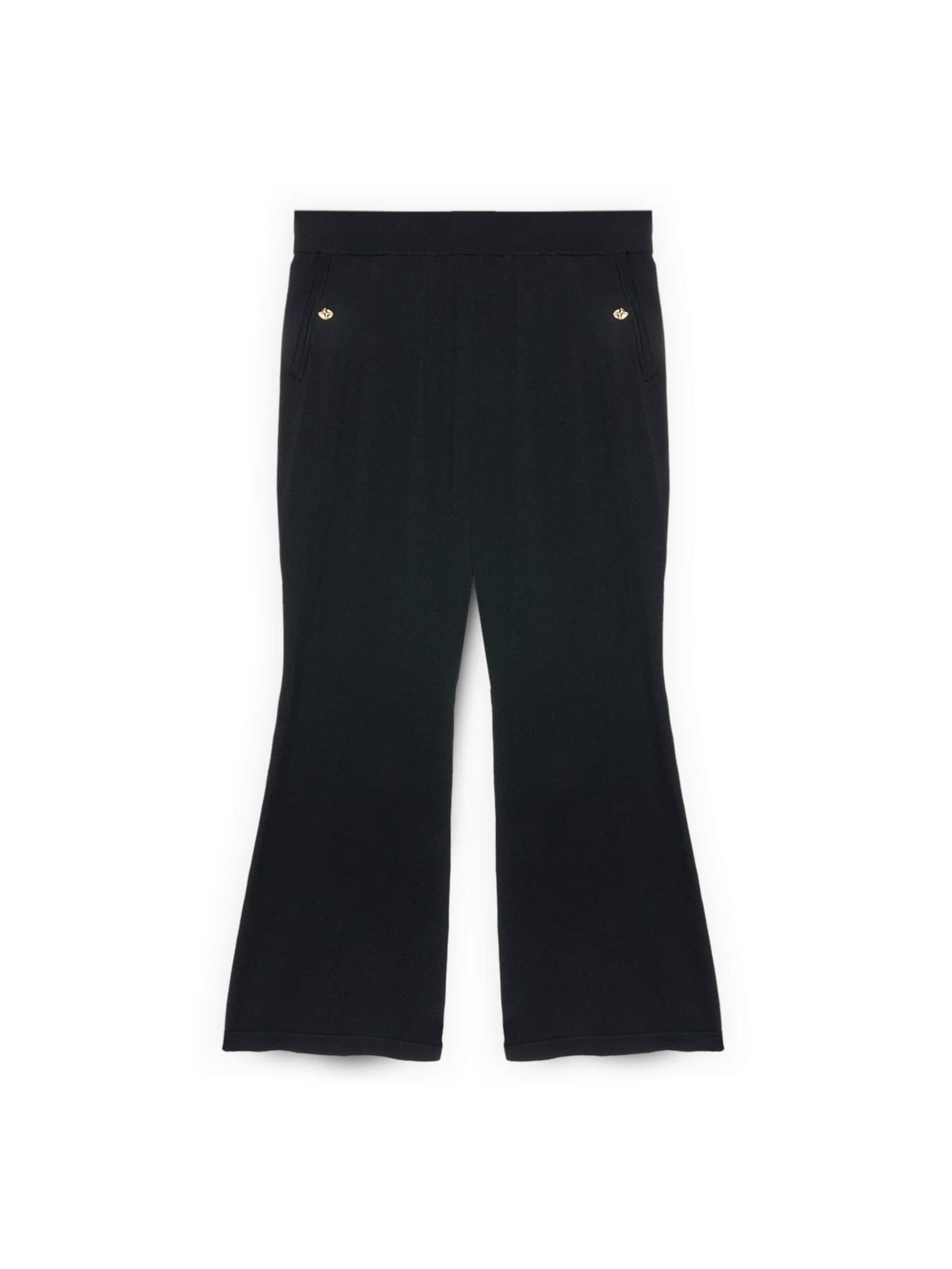 Fiorella Rubino - Acampanado Pantalón en negro: frente