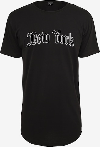 MT Men Shirt 'New York' in Zwart: voorkant