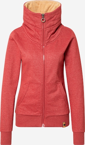 Fli Papigu Zip-Up Hoodie 'Beast Mode' in Red: front