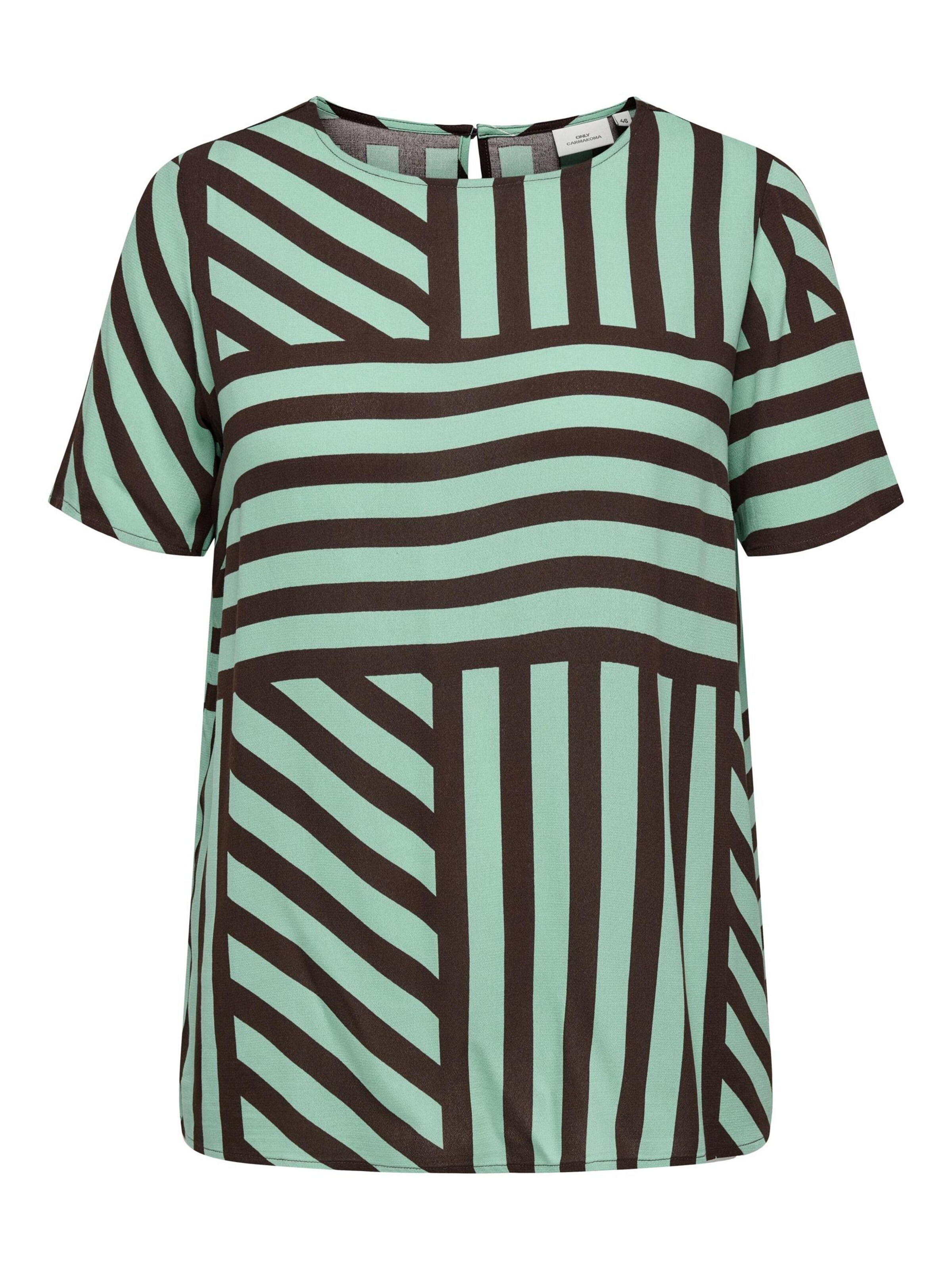 ONLY Carmakoma Top in Groen: voorkant