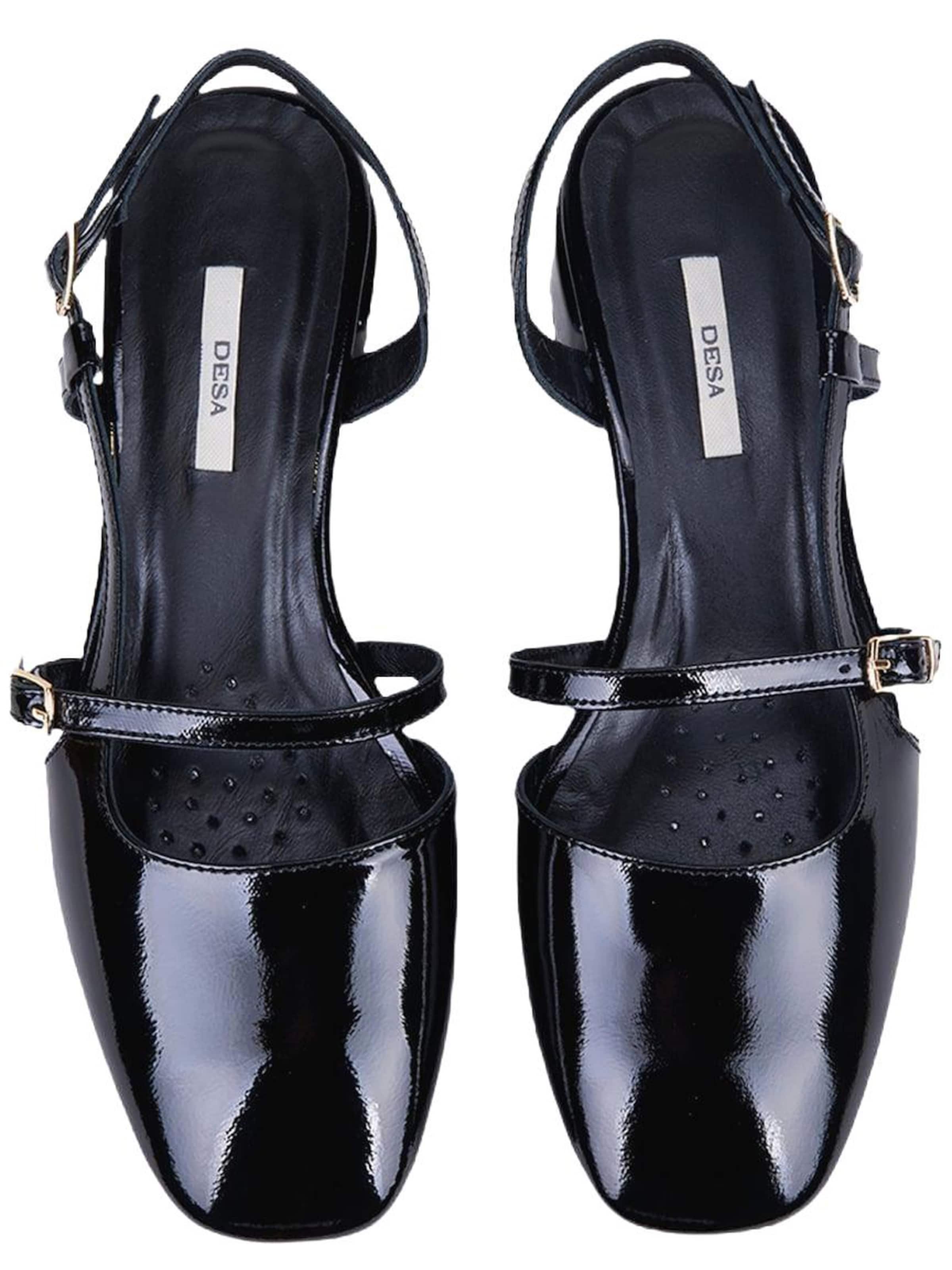 Desa - Zapatos destalonado en negro