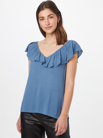 ICHI - Blusa en azul: frente