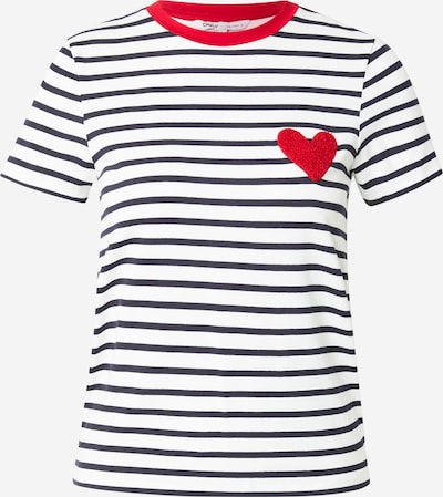 Marškinėliai 'ONLHeart' iš ONLY, spalva – raudona / juoda / balta, Prekių apžvalga