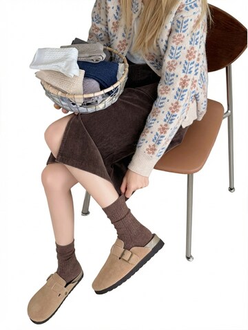 Millo Socks 'Cosy Twist' in Brown