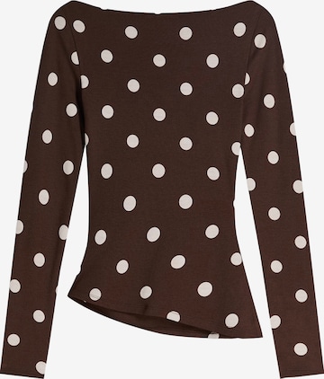 BershkaMajica - smeđa boja: prednji dio