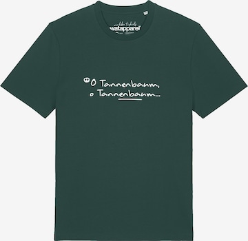 T-Shirt 'O Tannenbaum' Watapparel en vert : devant