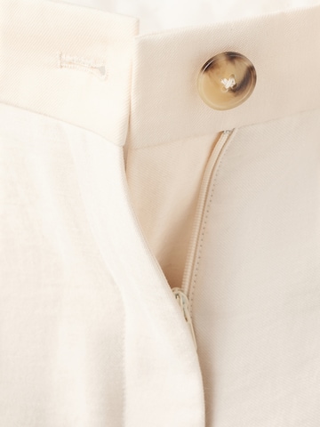 MANGO Regular Bandplooibroek 'NAPOLI' in Beige