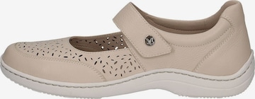 CAPRICE Ballet Flats with Strap in Beige