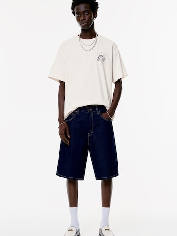 Pull&Bear Tričko 'PARIS 02 RUE TIVOLI' – béžová