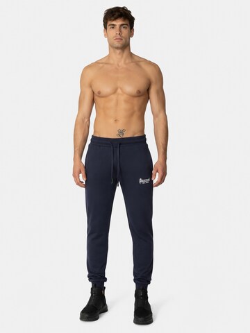 Boxeur des Rues Regular Sports trousers 'Herren Jogginghose Boxeur des Rues mit Kordelzug mit Metallspitzen, Marineblau, Weißes Logo, Baumwolle' in Blue