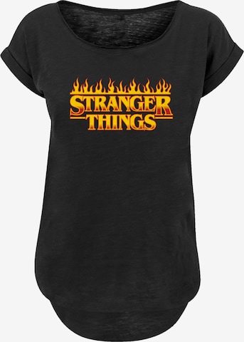 T-shirt 'Stranger Things Netflix TV Series' F4NT4STIC en noir : devant