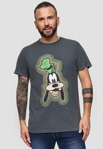 Recovered Shirt 'Disney Goofy Outline' in Black: front