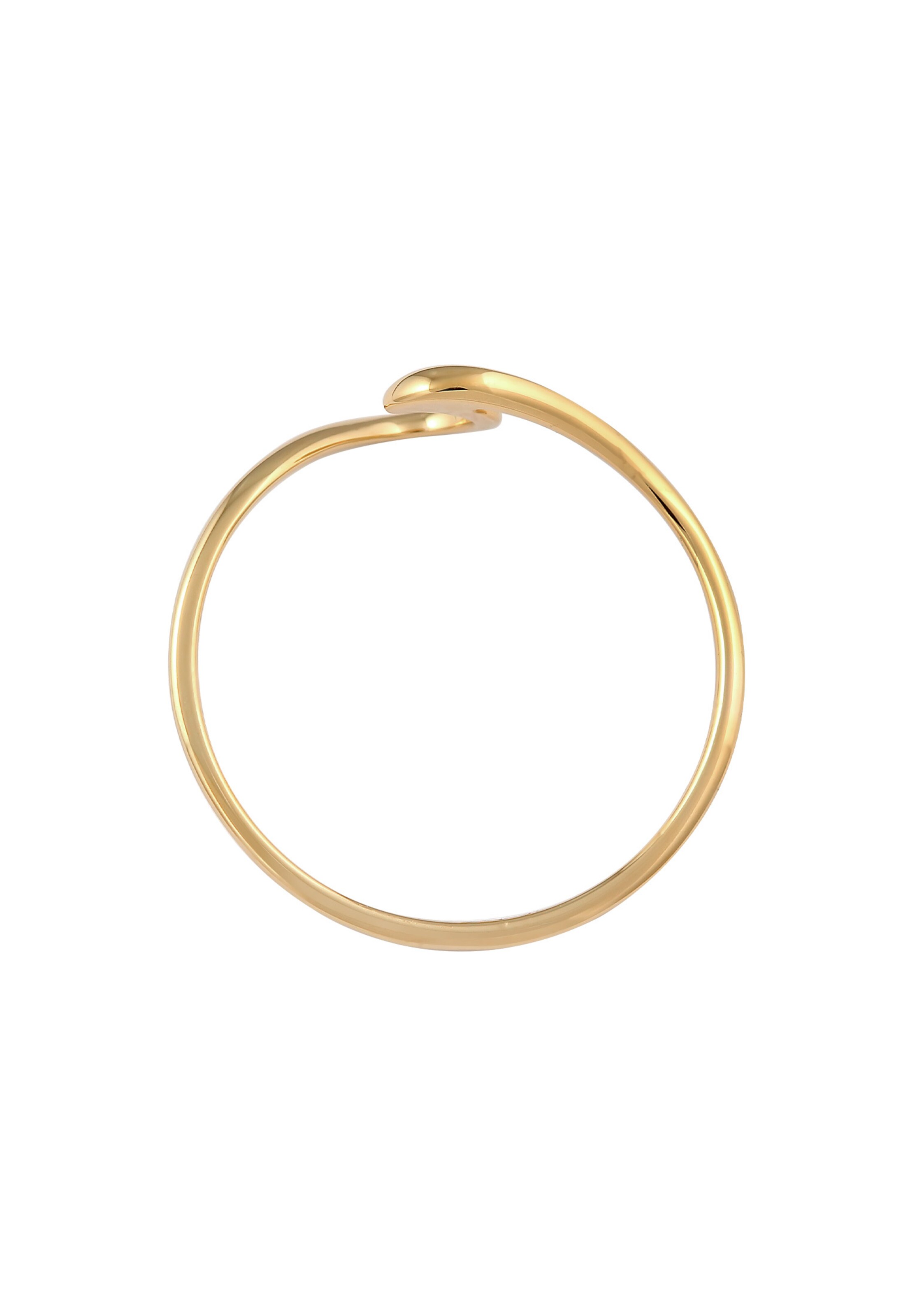 ELLI PREMIUM Ring ' Wellen ' in Gold: Vorderseite