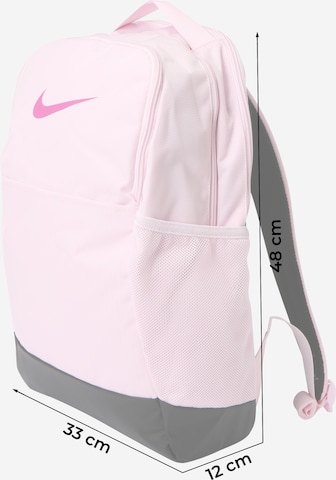 NIKE Спортивный рюкзак 'Brasilia' в Ярко-розовый