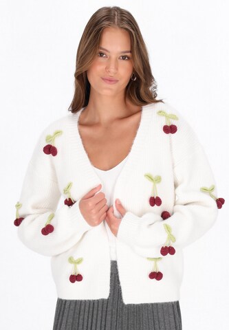 MYMO - Casaco de malha em branco: frente