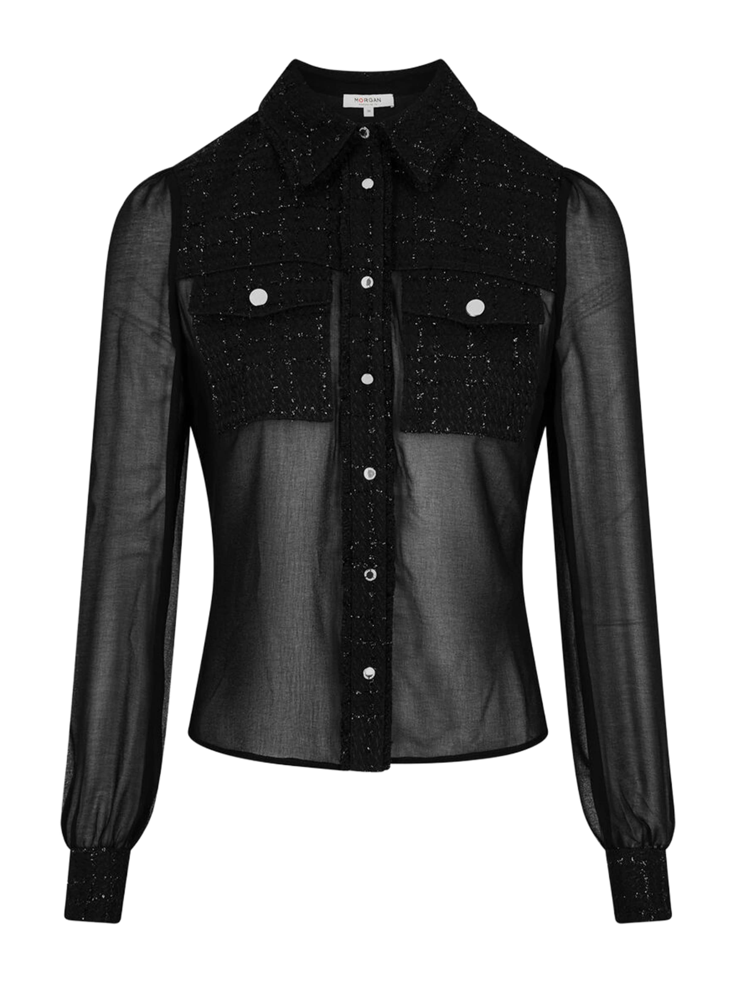 Morgan Μπλούζα 'CTIDA' σε μαύρο: μπροστά