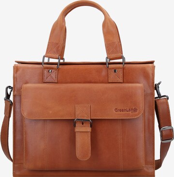 Greenland Nature Document Bag 'Light Nature' in Brown: front