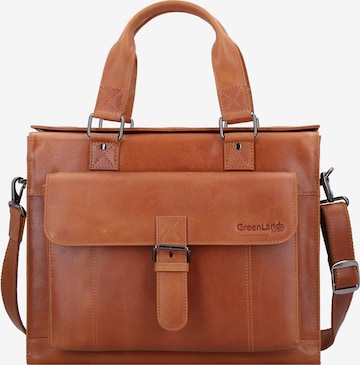 Greenland Nature Document Bag 'Light Nature' in Brown: front