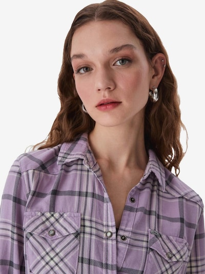 LTB Jeans Blouse 'LTB Jeans Damen-Shirt Lucinda Slim Fit' in XS in de kleur Lichtlila, Productweergave