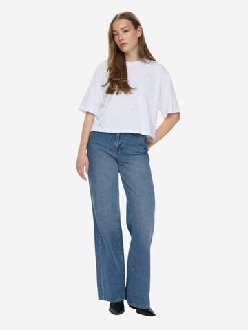 NÜMPH Tričko 'NUFLEURA TEE' - Biela