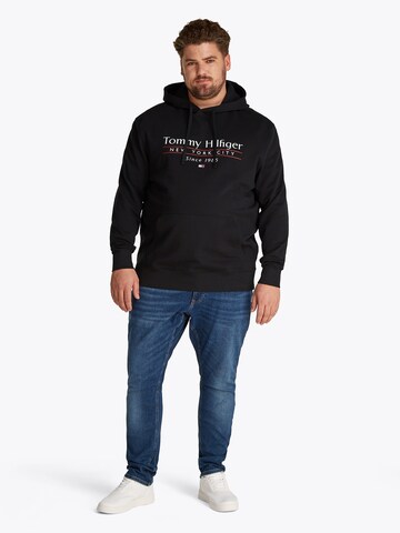 Tommy Hilfiger Big & Tall Μπλούζα φούτερ σε μαύρο