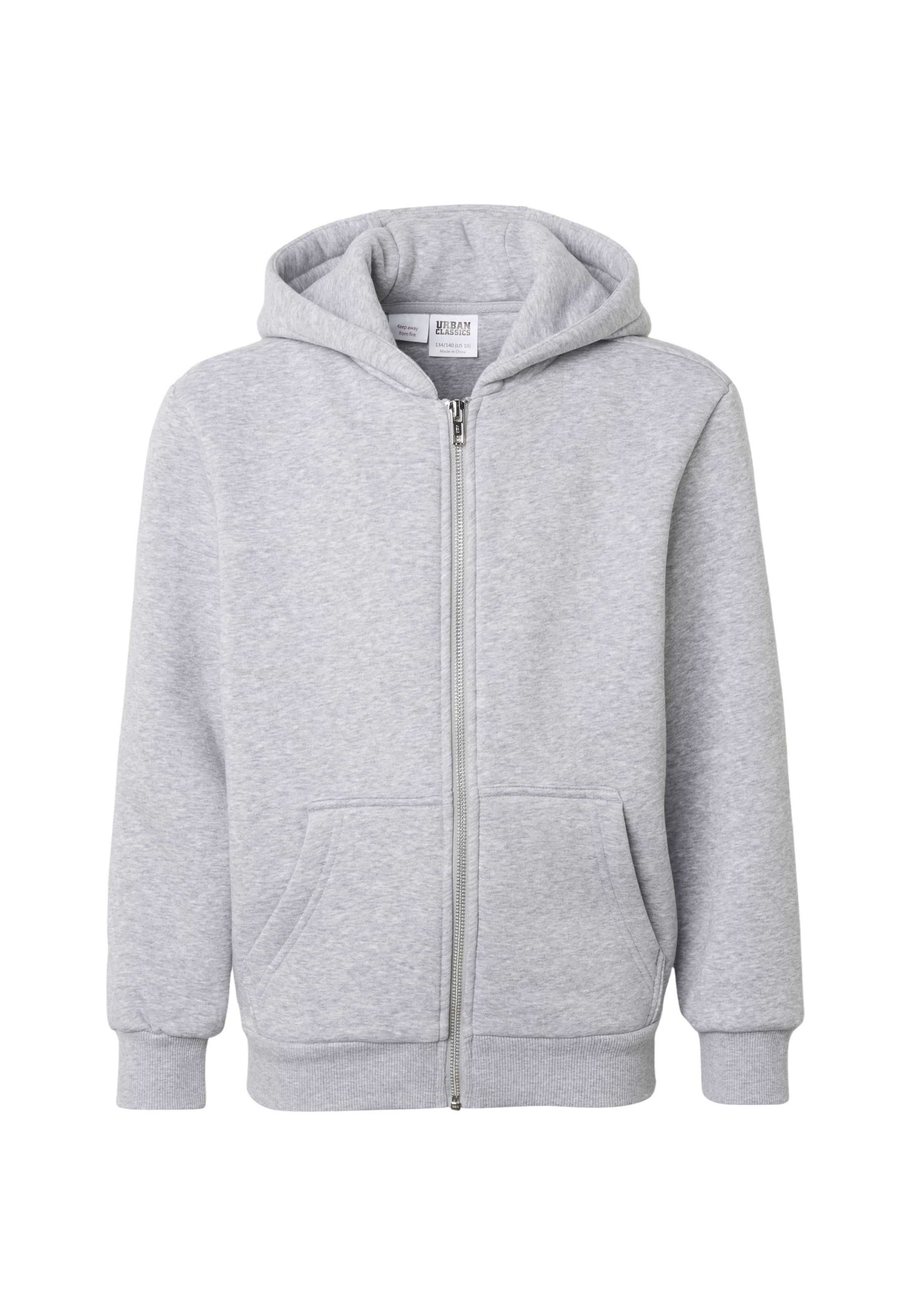 Urban Classics Sweatjacke in Grau: Vorderseite