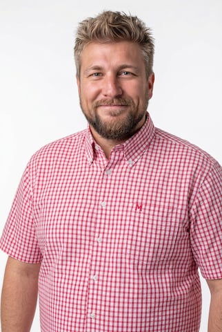 Men Plus Regular fit Overhemd in Rood