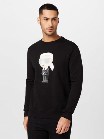 Sweat-shirt Karl Lagerfeld en noir : devant